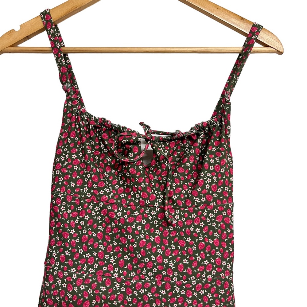 Skatie Floral One Piece Swimsuit - Red and Green - Picture 4 of 6